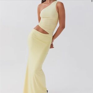 Brand new with tags yellow maxi dress